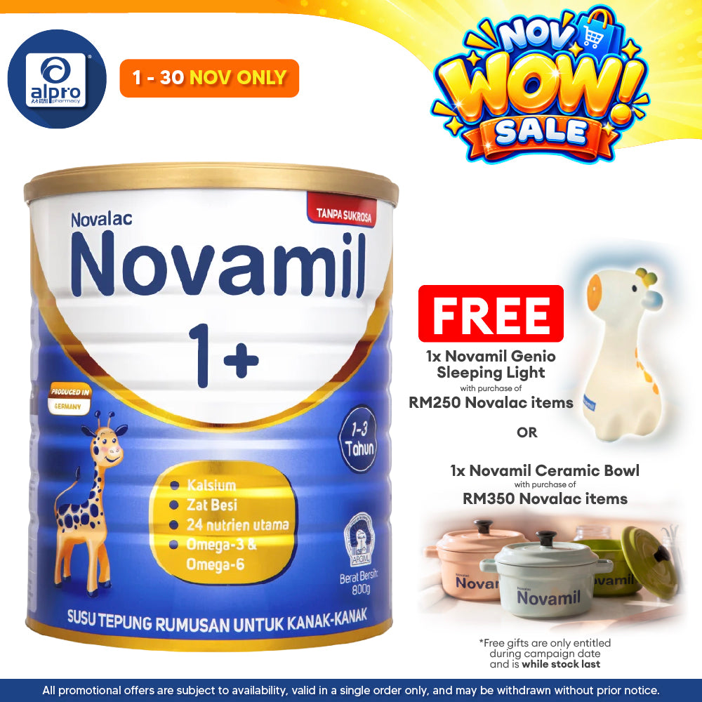 Novalac Novamil 1+ Children's Milk Formula 800g | For Age 1 ~3 Years Old