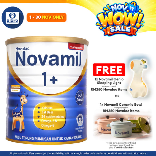 Novalac Novamil 1+ Children's Milk Formula 800g | For Age 1 ~3 Years Old