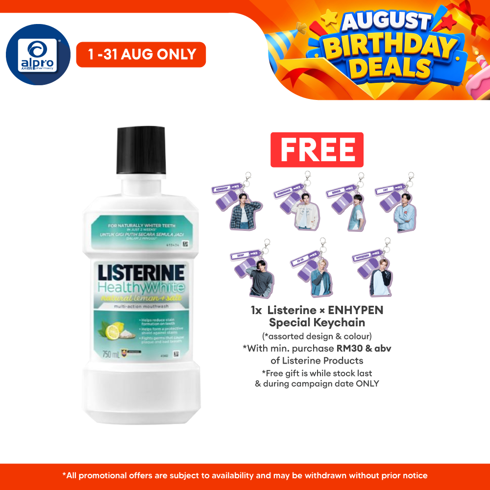 Listerine Healthy White 750ml | Helps to Whiten Teeth Listerine