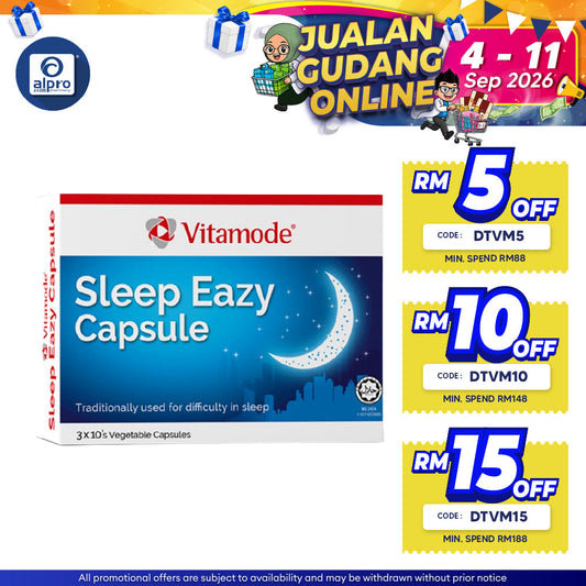 Vitamode Sleep Eazy Cap 3x10s| Improves Sleep Quality Vitamode