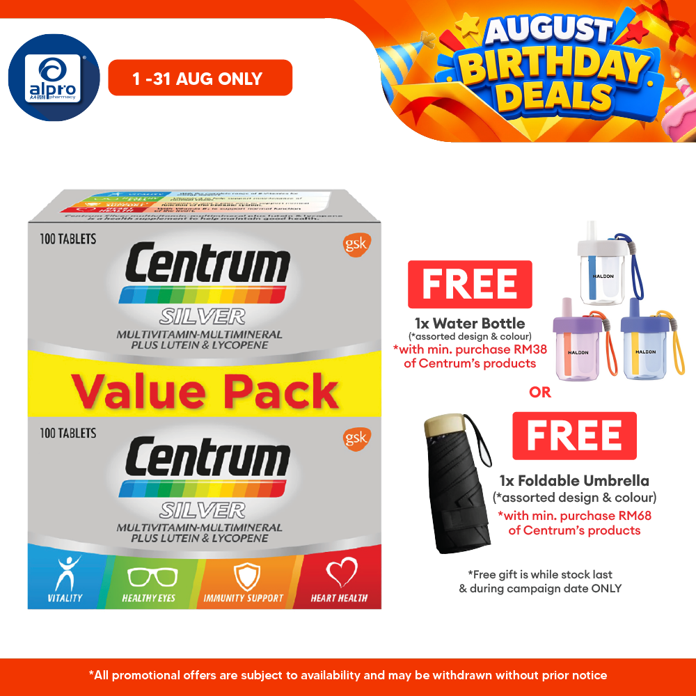 Centrum Silver Multivitamins 2x100s |  Prevent Vitamin Deficiency Centrum
