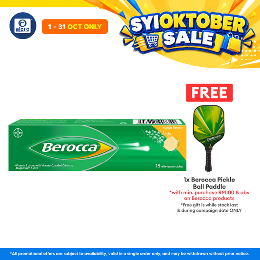 Berocca Effervescent Vitamin C Mango 15s | Helps Release Energy