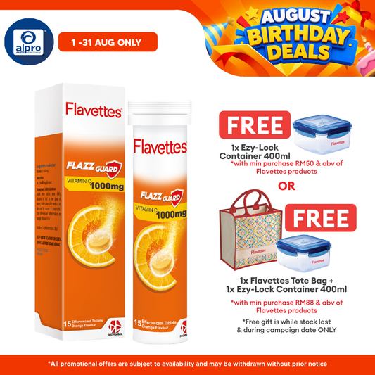 Flavettes Flazz Guard Effervescent (Orange) 15s | For Adult Flavettes