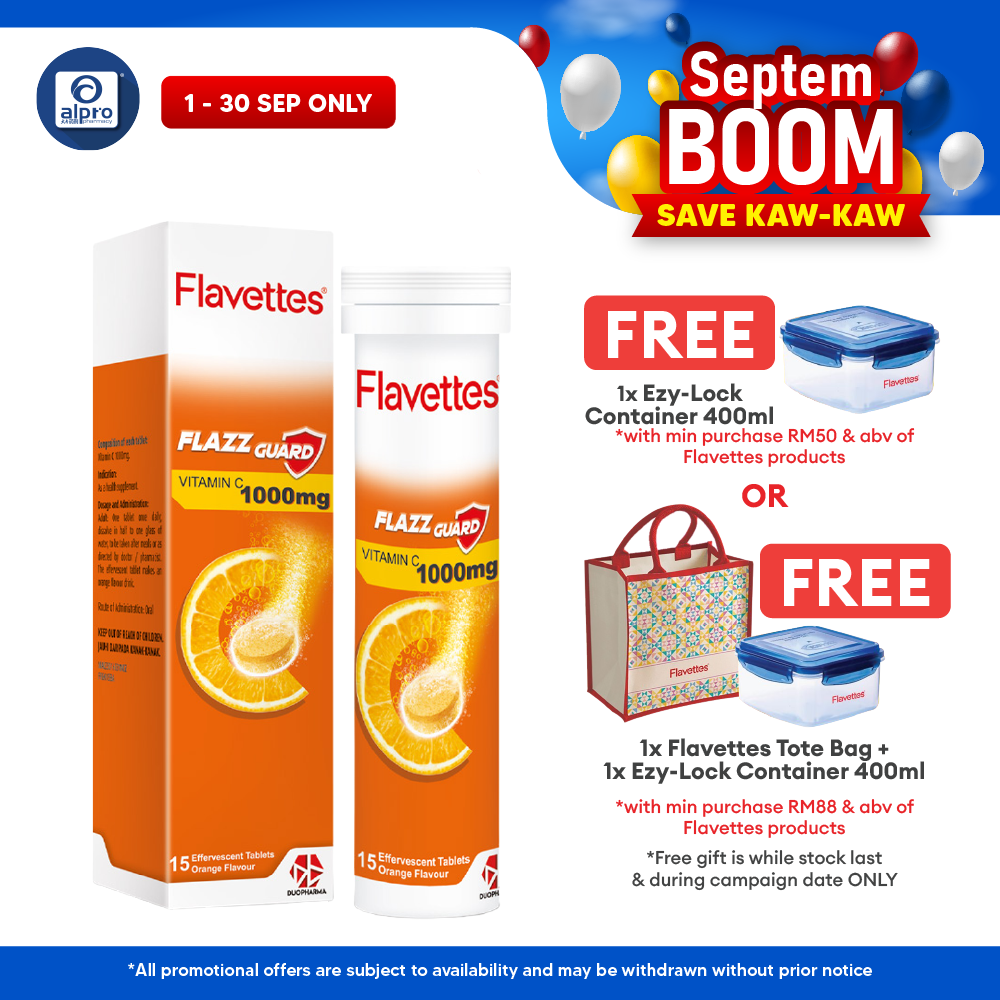 Flavettes Flazz Guard Effervescent (Orange) 15s | For Adult Flavettes