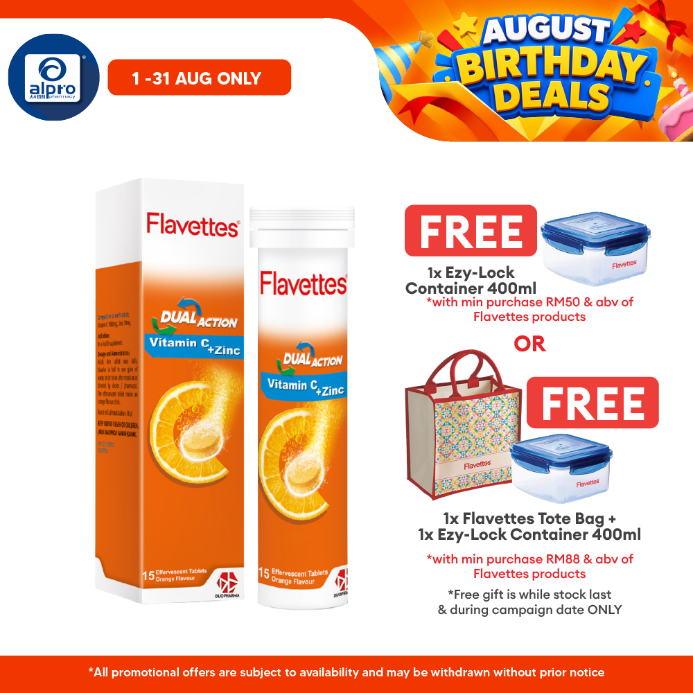 Flavettes Dual Action Effervescent (Orange) 15s | For Adult Flavettes