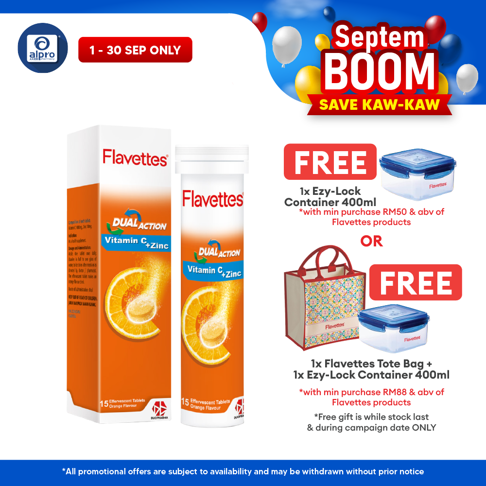 Flavettes Dual Action Effervescent (Orange) 15s | For Adult Flavettes