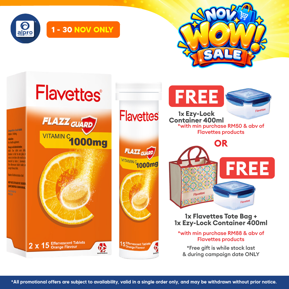 Flavettes Flazz Guard Effervescent Orange 30s | Boost Immune System