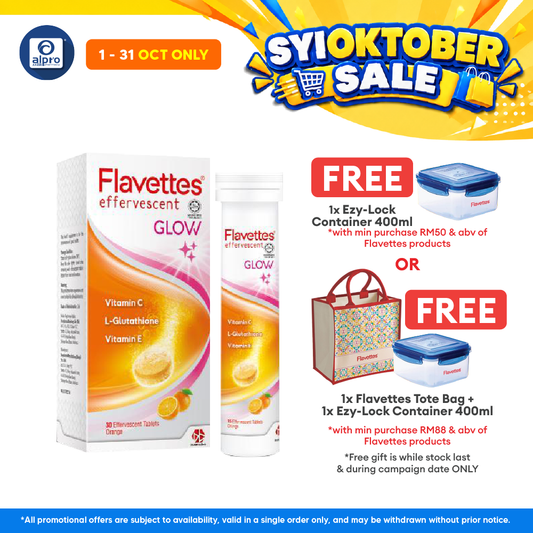 Flavettes Glow Effervescent 30s | Anti-Aging & Skin Brightening