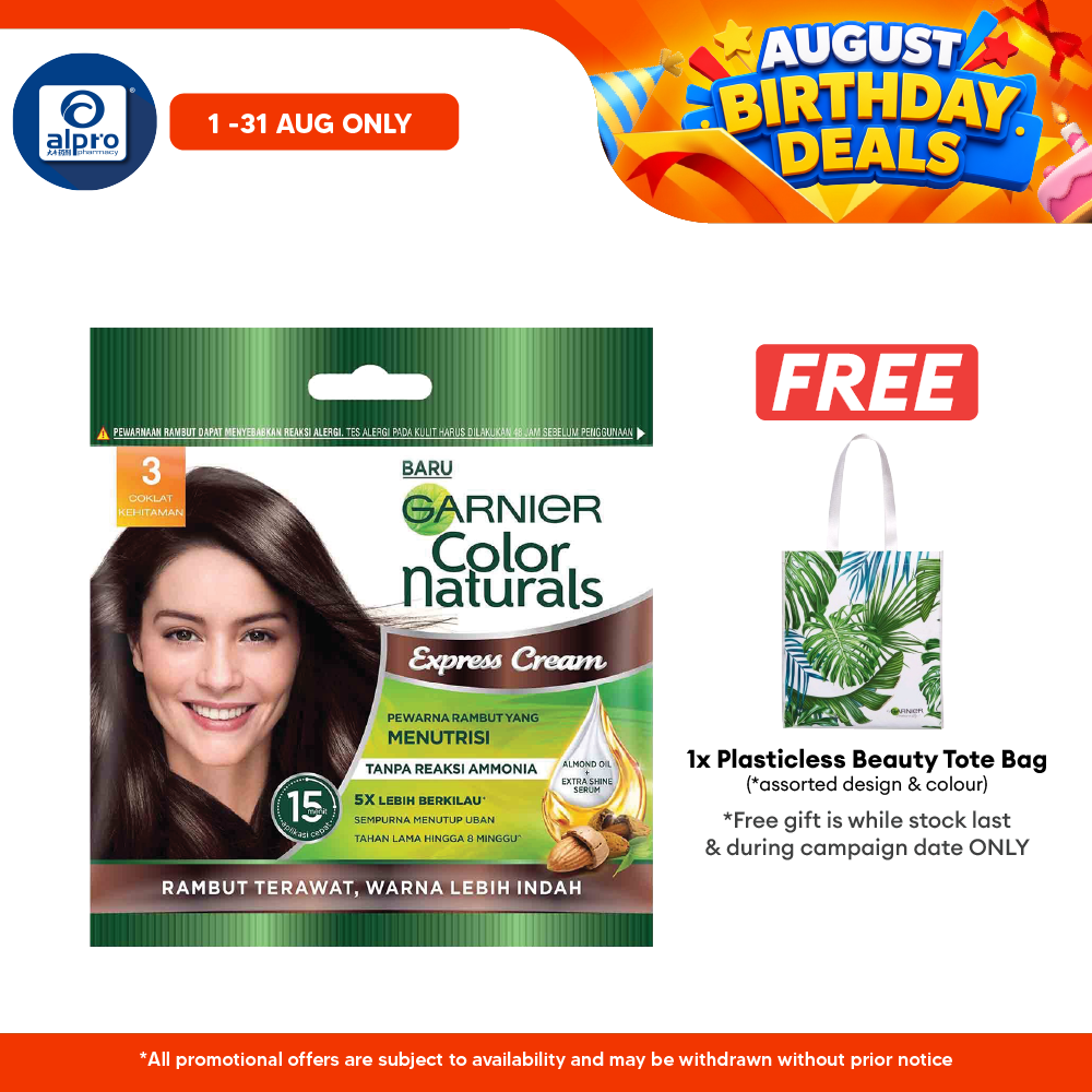 Garnier Colour Naturals Express Cream3.0 Coklat Gelap Alpro Pharmacy