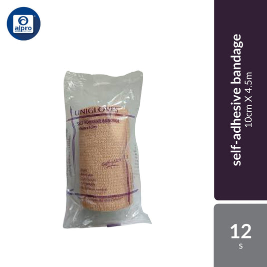 Unigloves Self-adhesive Bandage 10cmx4.5m 12s Unigloves
