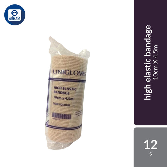 Unigloves High Elastic Bandage 10cmx4.5m 12s Unigloves