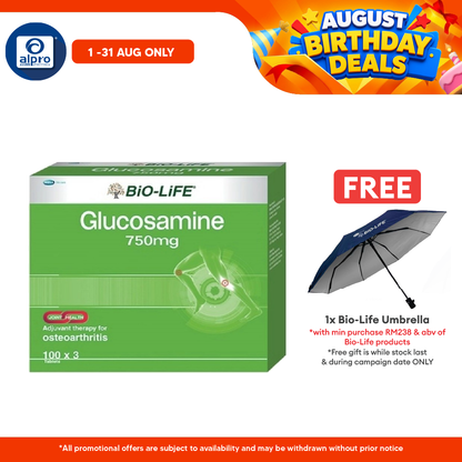 Bio-life Glucosamine 750mg 3x100s | Joint Health Bio-life