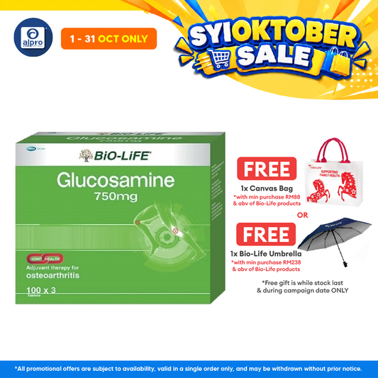 Bio-life Glucosamine 750mg 3x100s | Joint Health
