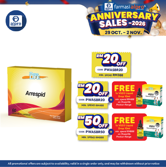 Powerlife Arrespid 60s | For General Health Maintainence