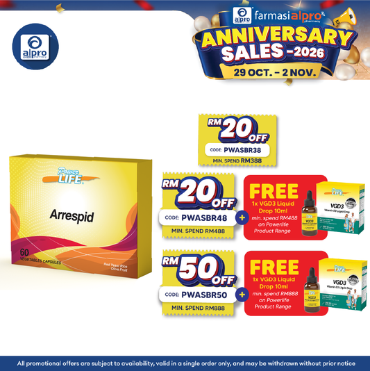 Powerlife Arrespid 60s | For General Health Maintainence