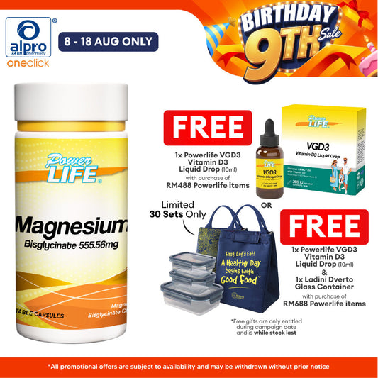 Powerlife Magnesium 555.56mg 60s Powerlife