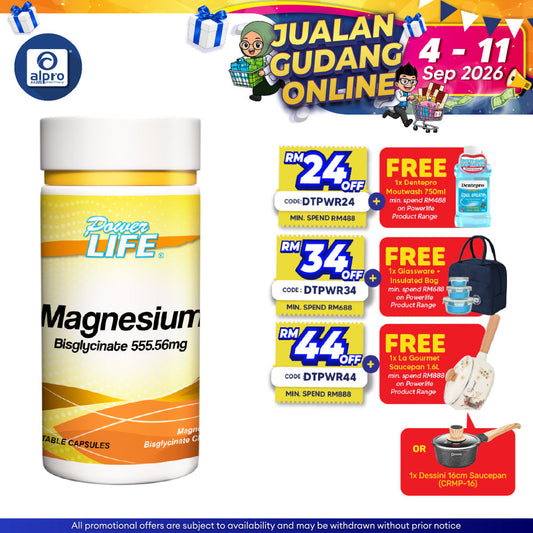 Powerlife Magnesium 555.56mg 60s Powerlife