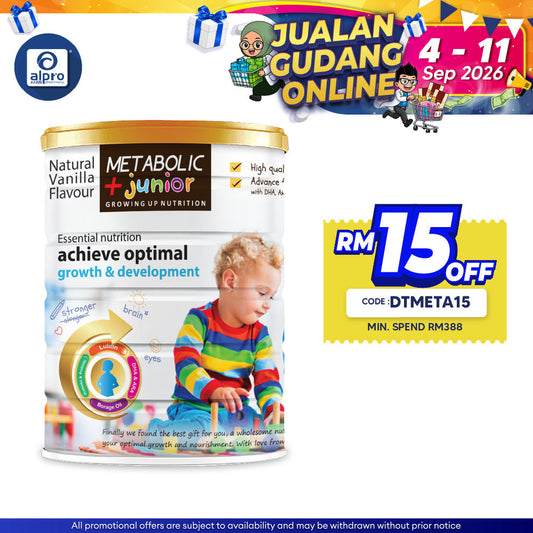 Metabolic+ Junior Children's Growing Up Nutrition 350g | For Children Age 1 Year Old & Above Metabolic