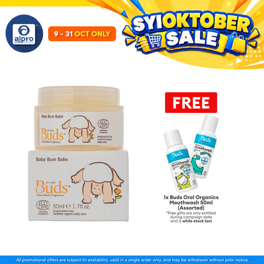 Buds Cherished Organics Baby Bum Balm 50ml | Soothe and Comfort