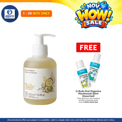 Buds Cherished Organics Precious Newborn Head toToe Cleanser 250ml | Soothe and Hydrates