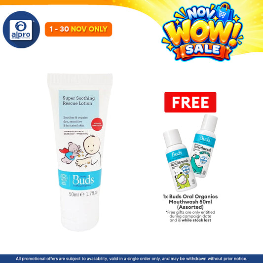 Buds Super Soothing Rescue Lotion 50ml | Treats Irritated Skin