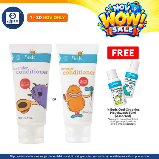 Buds Kids Conditioner 100ml (Orange/ Lavender) | Moisturize and Shine the Hair