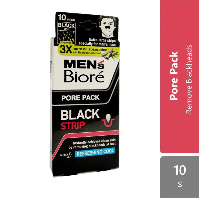 Biore Men's Pore Pack Black Strip 10s Biore