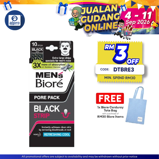 Biore Men's Pore Pack Black Strip 10s Biore