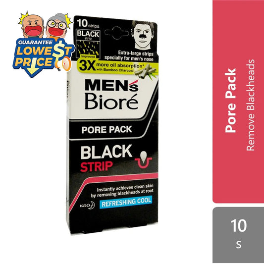 Biore Men's Pore Pack Black Strip 10s Biore