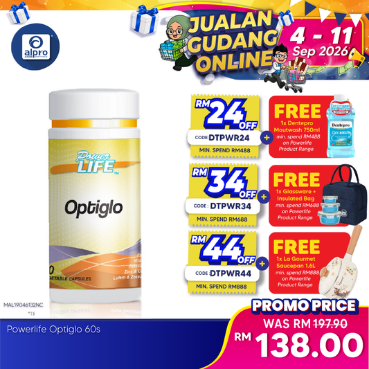 Powerlife Optiglo 60s | Eye Health Supplement Powerlife
