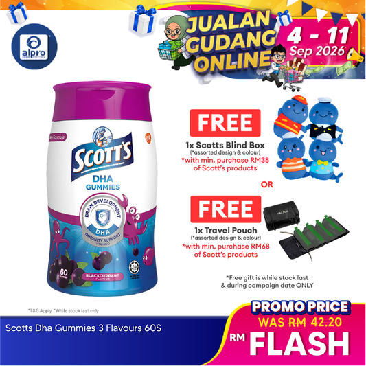 Scotts DHA Gummies Blackcurrant 60s | Brain Health Scotts