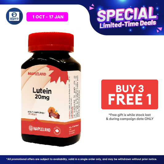 Mapleland Lutein 20mg 30s | Keep Your Eyes Healthy