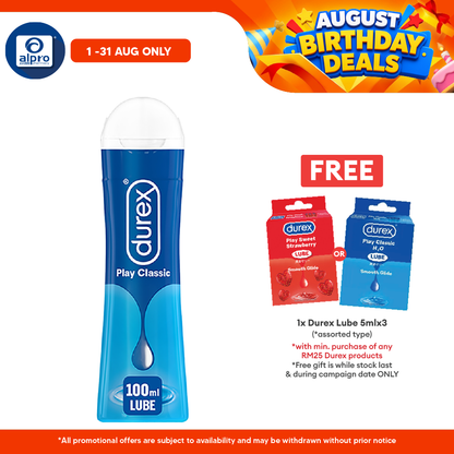 Durex Play Classic Pleasure Gel 100ml | Water-Based Lube Bonlife