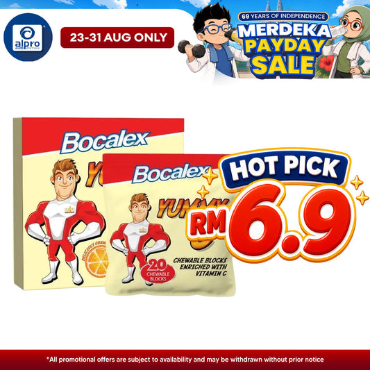 Bocalex Yummy C+ Chewable Blocks 3x20s | Vitamin C for Kids Bocalex