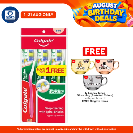 Colgate Toothbrush Twister Soft B2F1 (Poly Bag) | Deep Cleaning Colgate