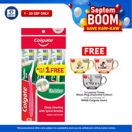 Colgate Toothbrush Twister Soft B2F1 (Poly Bag) | Deep Cleaning Colgate