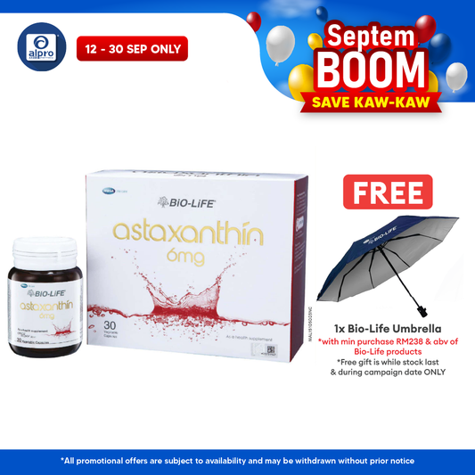 Bio-life Astaxanthin 6mg 30s | Skin Firming & Brightening