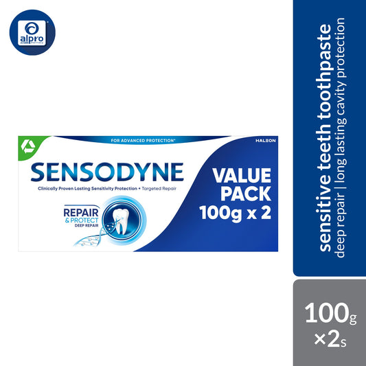 Sensodyne Repair & Protect – Deep Repair (100g ×2s) | Advanced Sensitivity & Cavity Protection