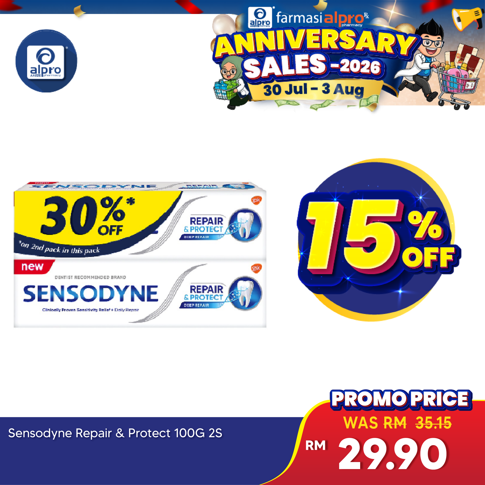 Sensodyne Repair & Protect 100g 2s | For Lasting Sensitivity Protection Sensodyne
