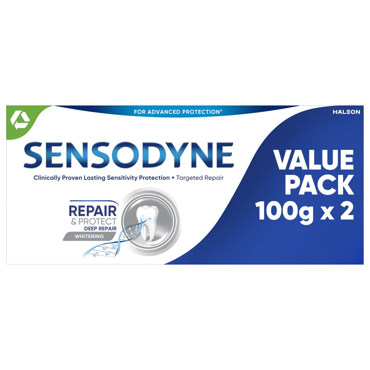 Sensodyne Repair & Protect – Whitening (100g ×2s) | Advanced Sensitivity & Cavity Protection