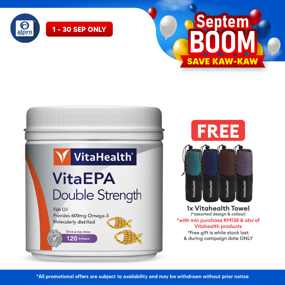 Vitahealth VitaEPA Double Strength 120s | Improve Brain Function Vitahealth