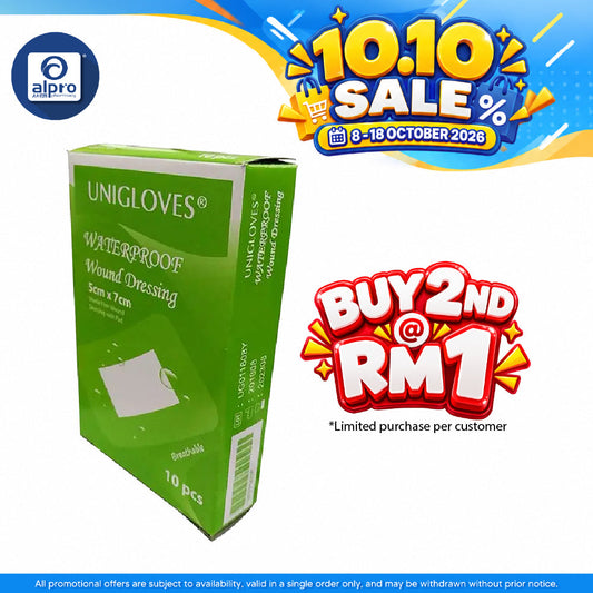Unigloves Sterile Film Dressing With Pad 5cmx7cm 10s | Waterproof