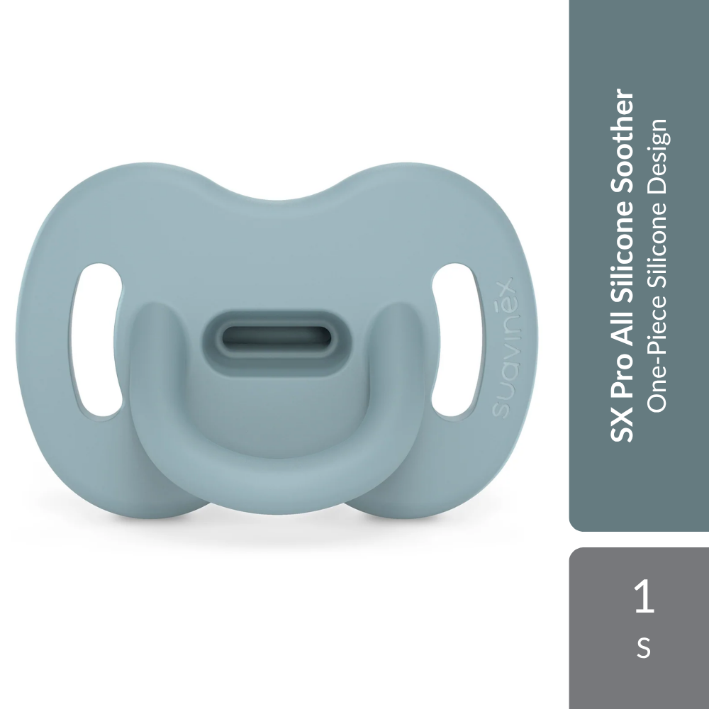 Suavinex Colour Essence All Silicone SX Pro Soother 0-6M 1s | One-Piece Silicone Design Suavinex