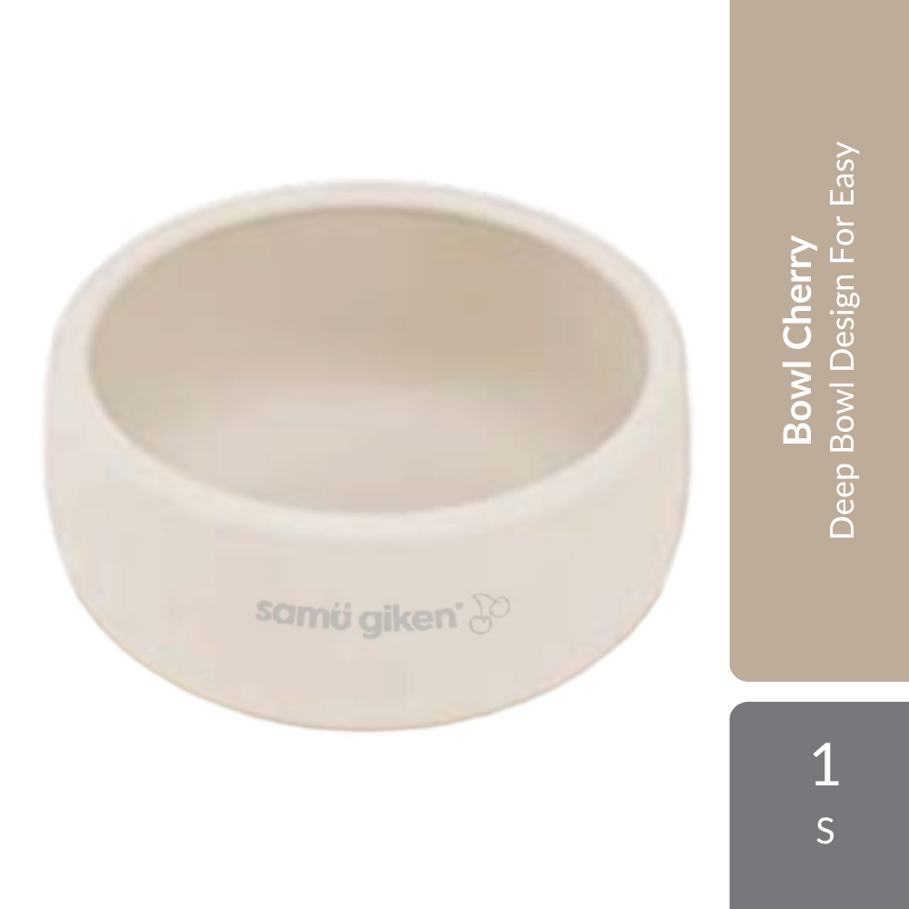 Samu Giken Bowl Cherry 1s | Deep Bowl Design For Easy & Mess-Free Self-Feeding Samu Giken