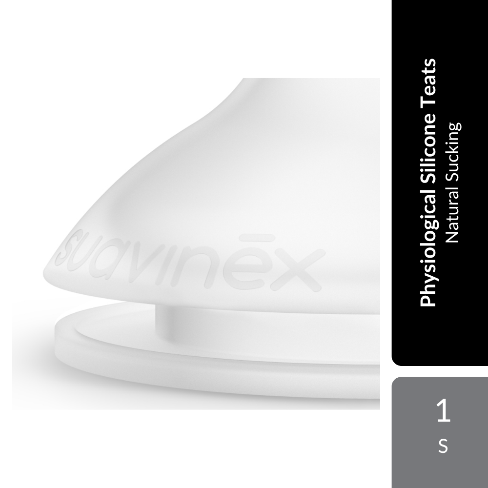 Suavinex SX Pro Physiological Silicone Teats for Baby Bottle 1s | Silicone Teat For Natural Sucking Suavinex