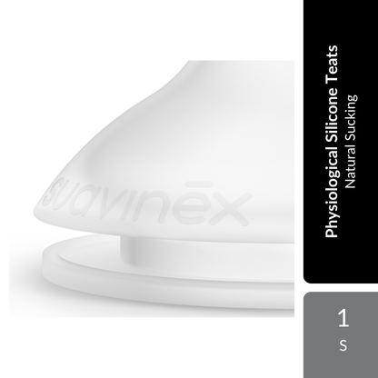 Suavinex SX Pro Physiological Silicone Teats for Baby Bottle 1s | Silicone Teat For Natural Sucking Suavinex