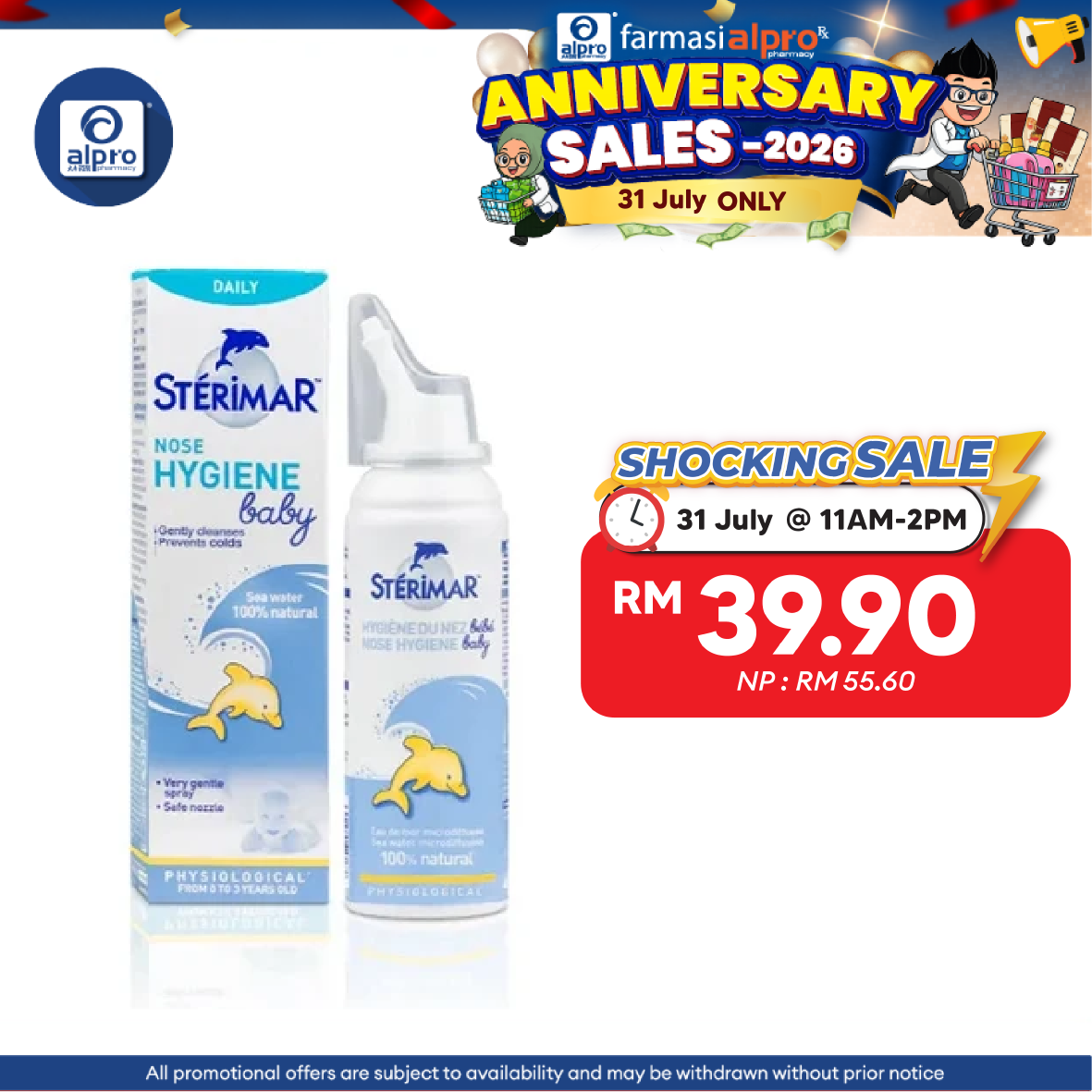 Sterimar Baby Nose Hygiene Isotonic Spray 100ml | Cleans Nose & Remove Impurities Sterimar