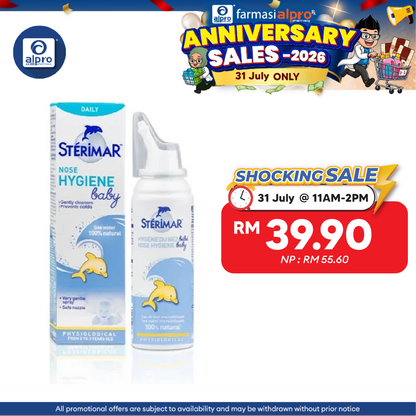 Sterimar Baby Nose Hygiene Isotonic Spray 100ml | Cleans Nose & Remove Impurities Sterimar