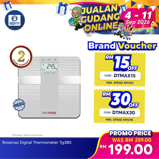 Rossmax WF260 Body Fat Monitor Scale | 4 Sensor Technology Rossmax
