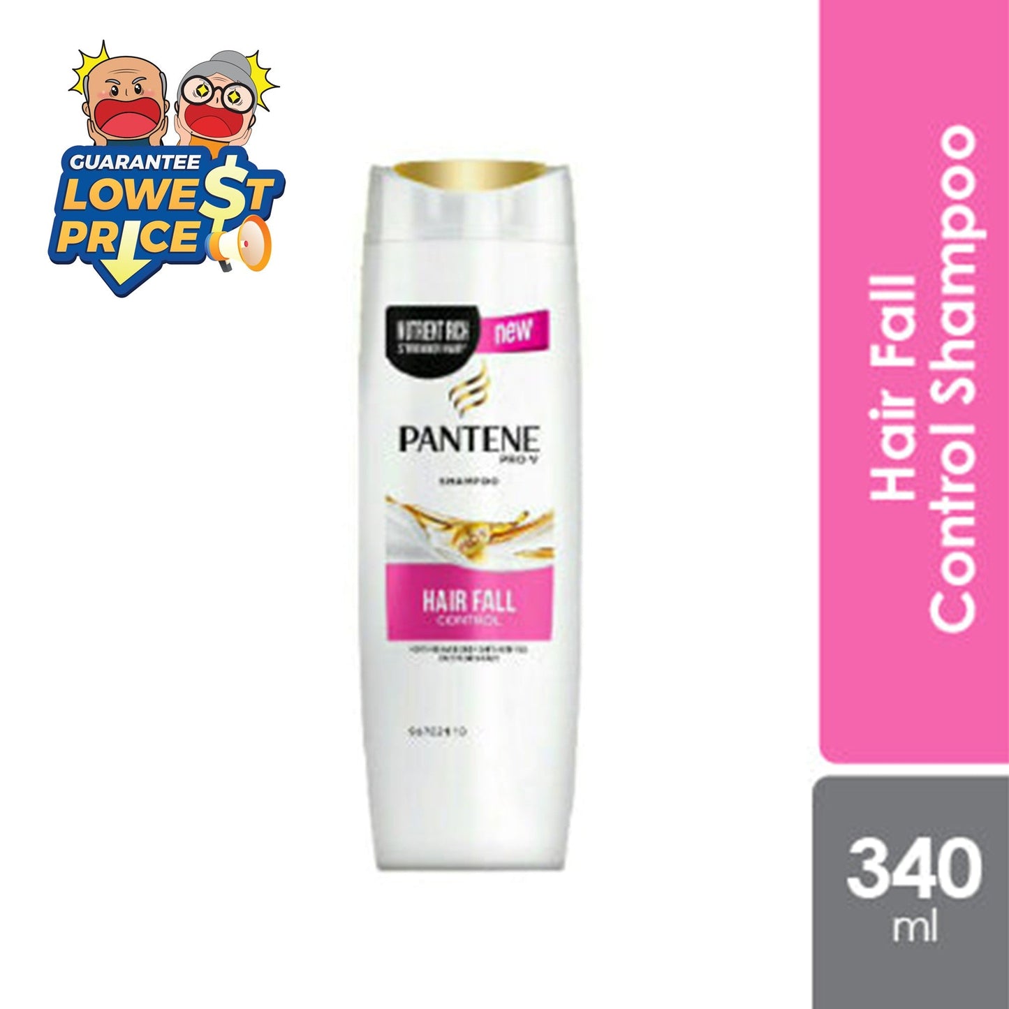 Pantene Shampoo Hair Fall Control 340ml | Improves Hair Condition Pantene